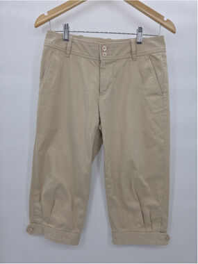 Ralph Lauren Pants Size 4 Vintage 90s Beige Cargo Capri Preppy Old Money